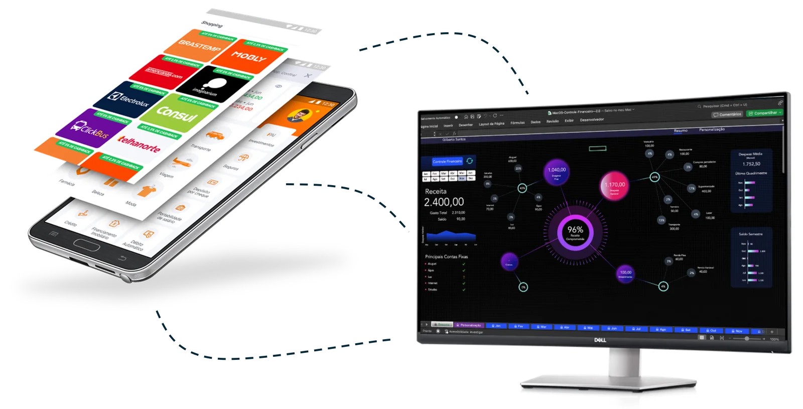 Importação de extratos e faturas